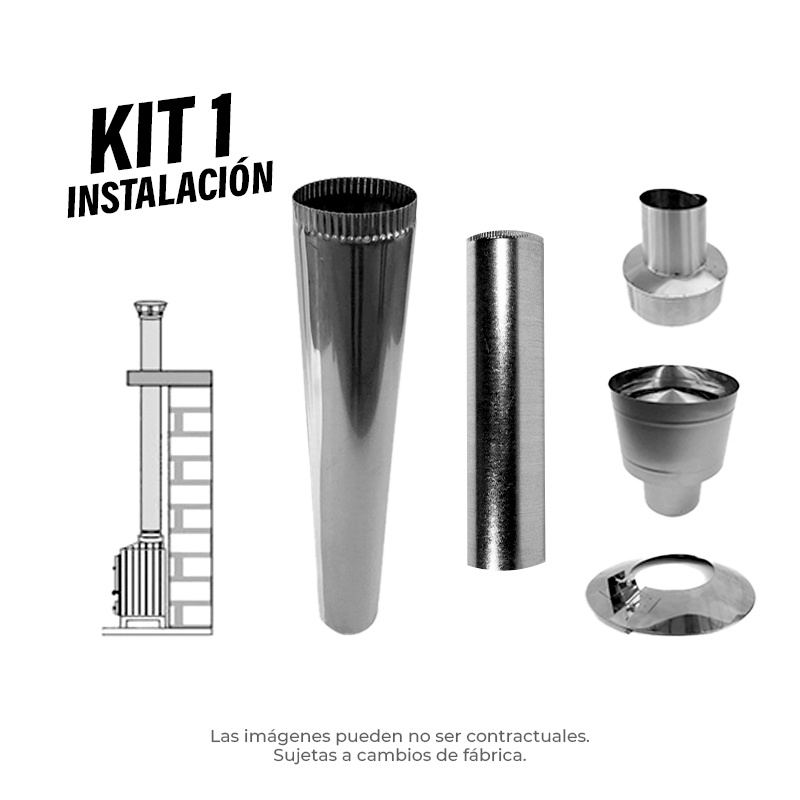 KIT Nº1. por techo o salida recta 6