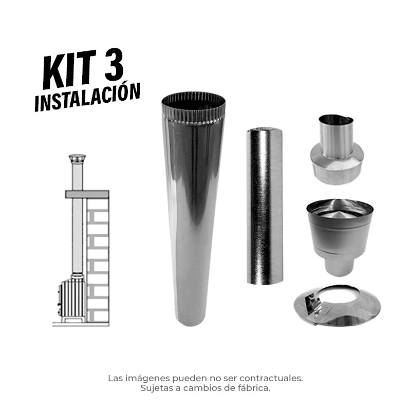 KIT Nº3 por techo o salida recta 8